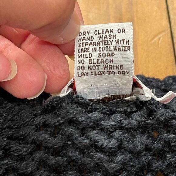 Handmade Abstract Black White Sweater 1980s Great Girl Amy Austin Womens Medium - Picture 9 of 9